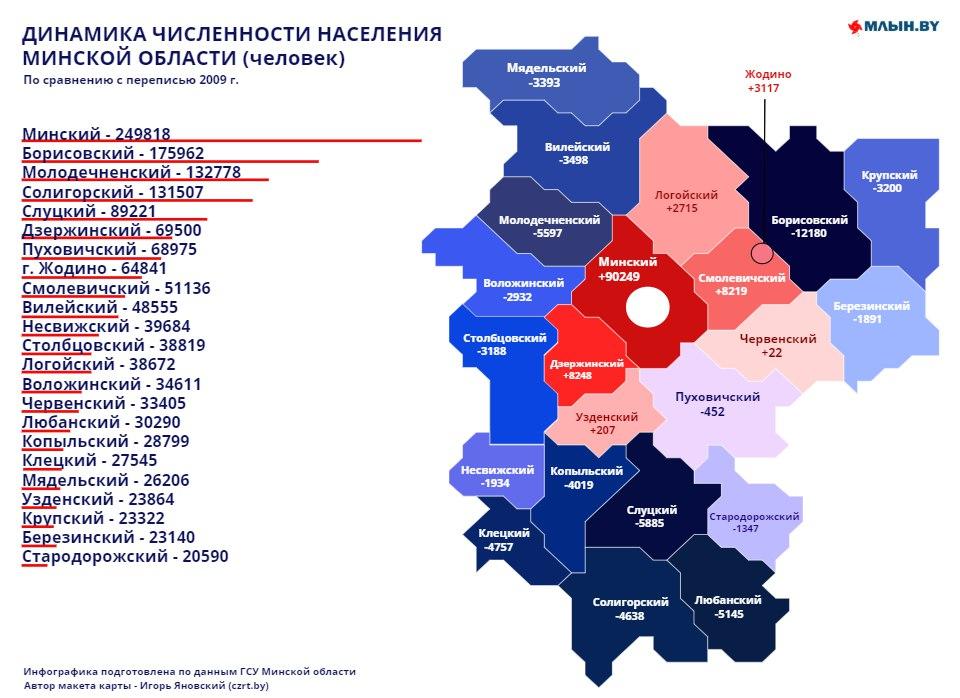 Подробная карта минска и минской области